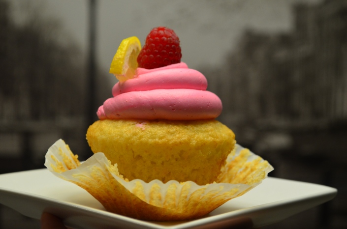 Small Batch Raspberry Filled Vanilla Cupcakes