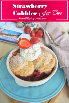 Strawberry Cobbler For Two