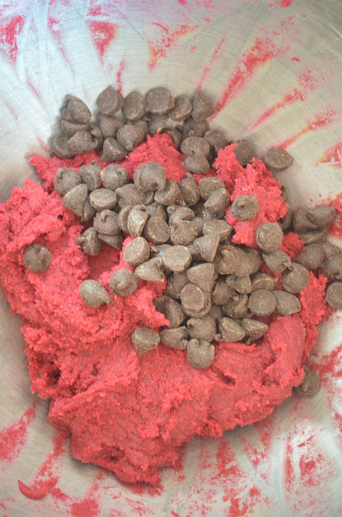 Red Velvet Chocolate Chip Dough
