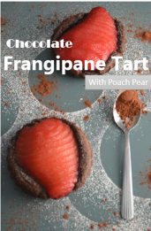 Chocolate Frangipane Tart with Poach Pear