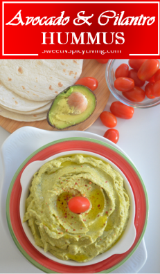 Avocado and Cilantro Hummus
