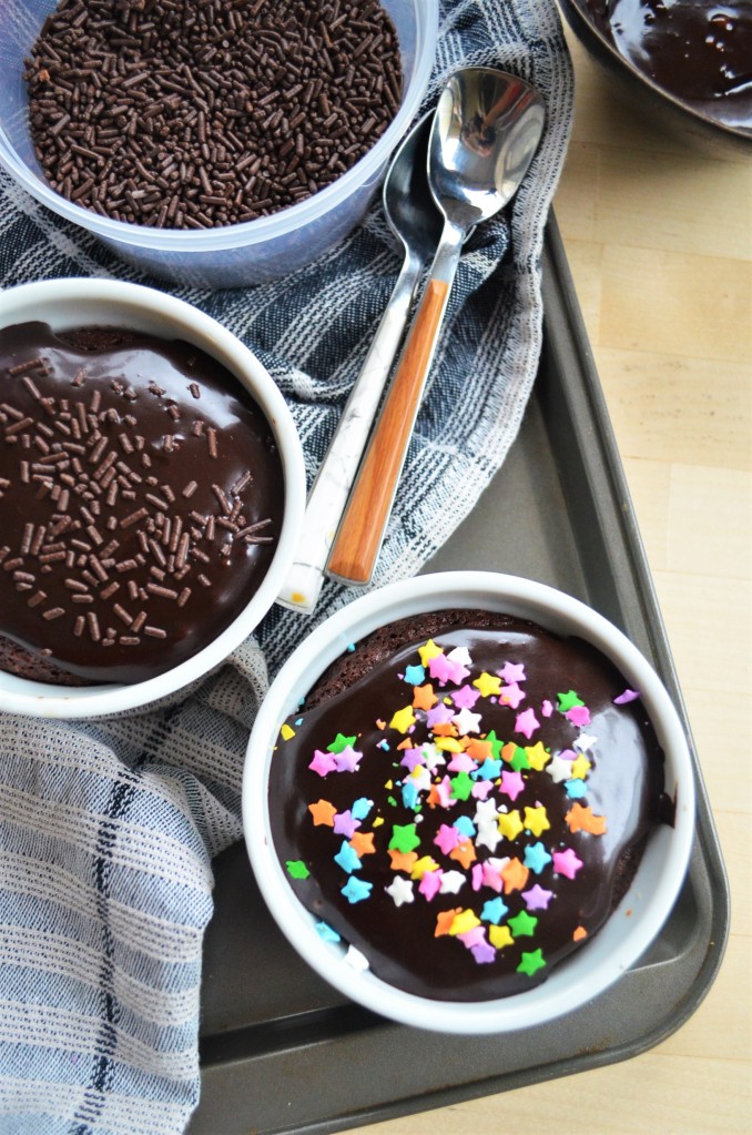 Small Batch Sprinkles Chocolate Cake for Two
